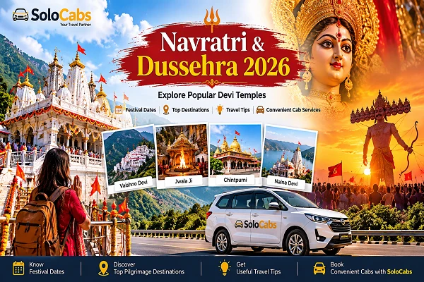 navratri & dussehra 2026: dates, devi temple tours & cab booking guide